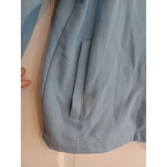 Nautica mens 1/4 zip blue pullover M sweatshirt logo pockets classic layer - Picture 5 of 12